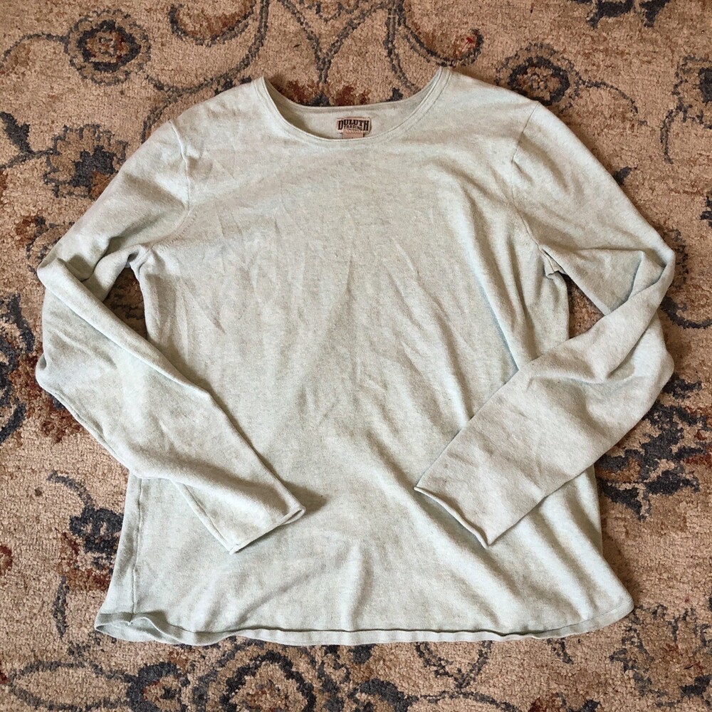 Duluth Long Sleeve Pullover Sweat Shirt Mens Large Green Cotton Blend